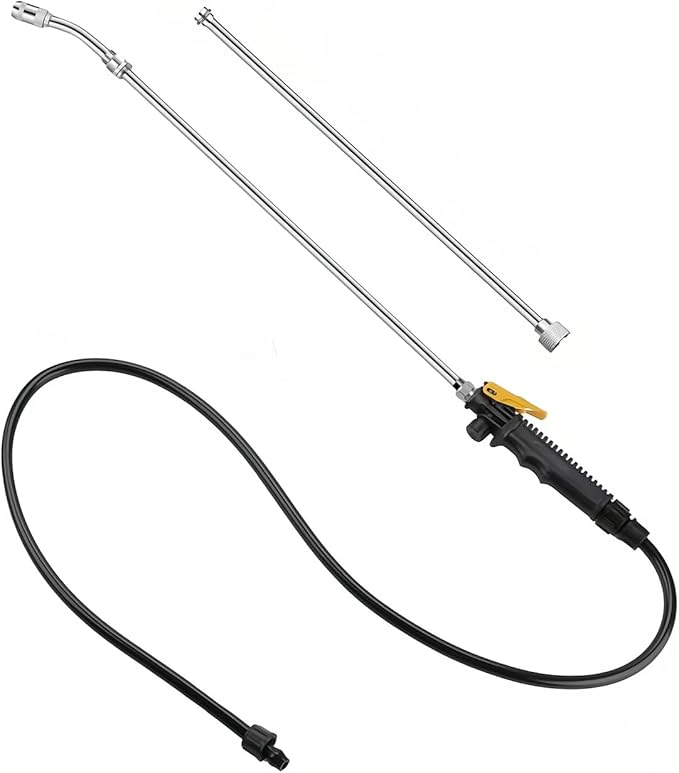 VANPET Replacement Sprayer Wand for Ryobi - Stainless Steel With Adjustable Nozzle, Trigger & Hose Compatible With P2803 (44 Inches)