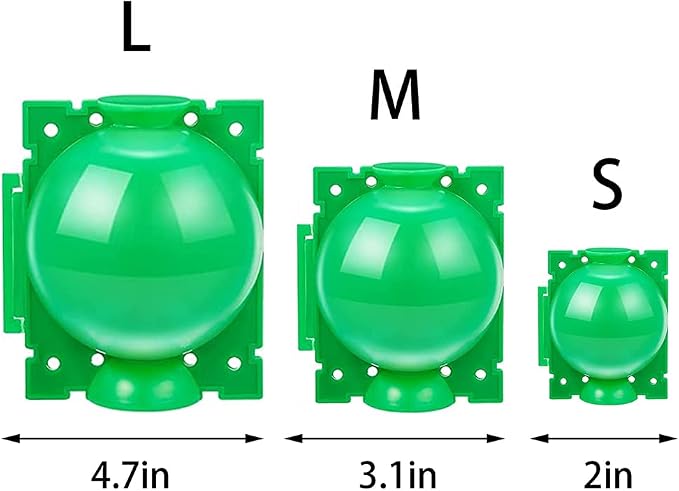 Air layering pods, Reusable Plant Rooting Device Plant Rooting Grow Box High Pressure Propagation Ball Grafting Device Botany Root Controller Garden Plant Rooter Box (Medium(3.1″×6PCS),Green)