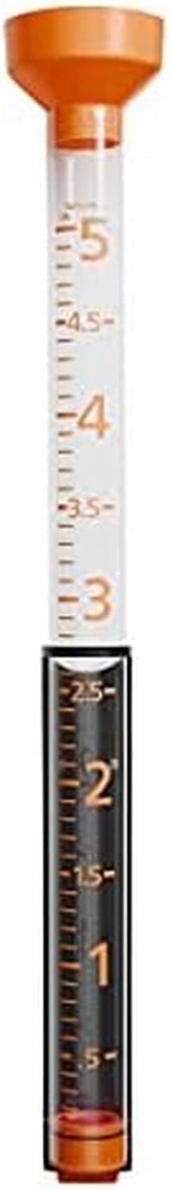 Taylor Jumbo Rain Gauge, Measure and Monitor Precipitation, Easy to Read for Backyard, Patio, Garden, and Lawn, 5-inch, Orange