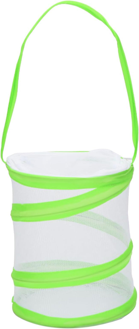 Insect Lore Butterfly Garden Habitat Foldable Washable and Reusable Butterfly Cage 6.3" x 7.9" Tall(Green-A, Small)