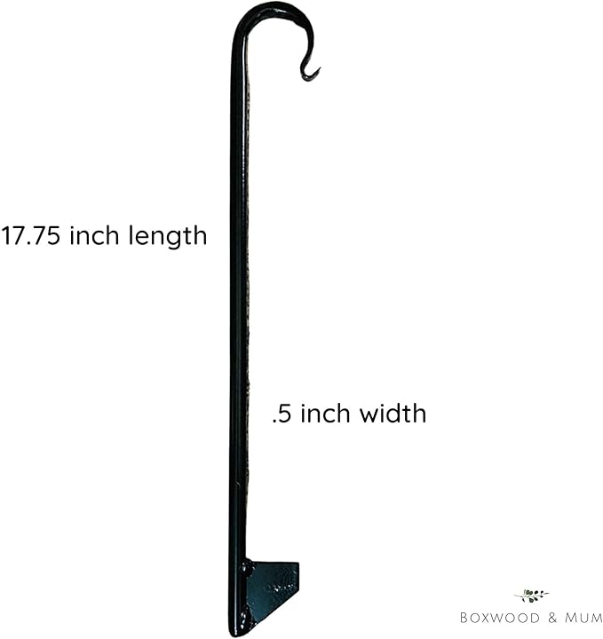 Boxwood & Mum Garden Hose Guide Stakes Heavy Duty – Solid Metal Powder Coated Rust Resistant Hose Guards for Flower Beds, Garden Borders, Landscaping – Amish Handmade Lancaster PA (Single Pack)