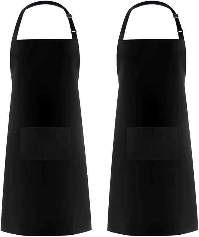 Syntus Apron for Men Women, Adjustable Cooking Kitchen Chef Aprons with 2 Pockets