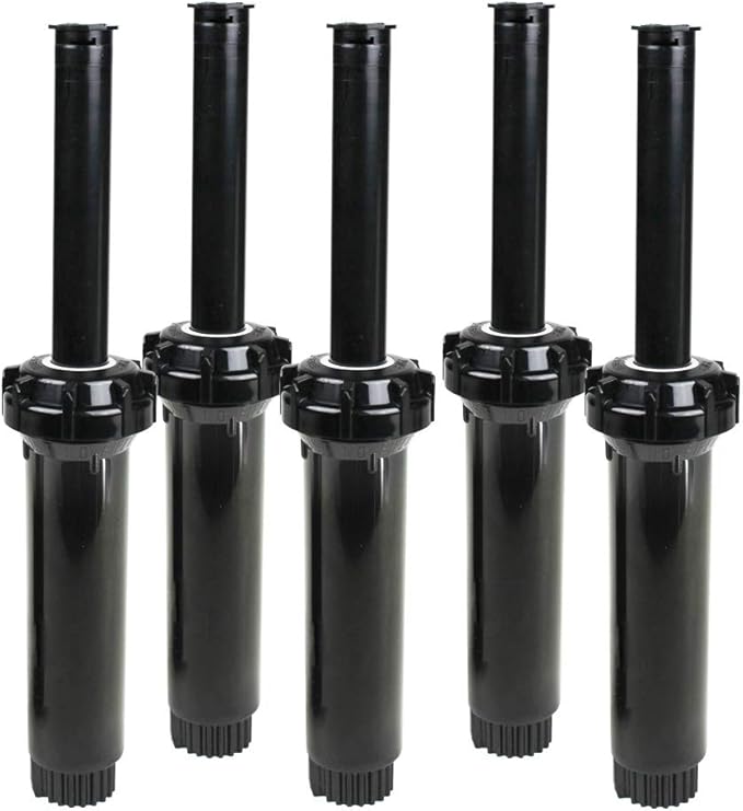 Toro 53458 5-Pack, 570 Series 4" 15' Half Nozzle Pop-Up Sprinkler, Black