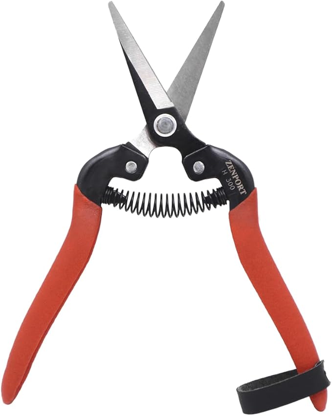 Zenport H300 Harvest Shear Long Straight Snip Carbon Steel Blade Box of 12