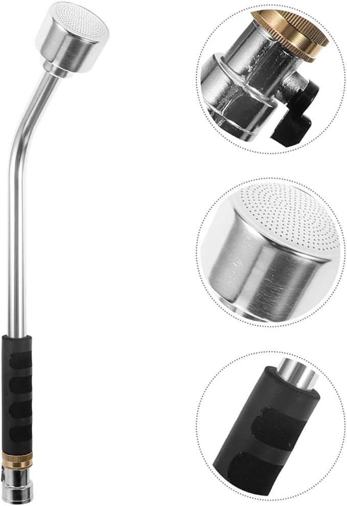 DOITOOL Gardening Watering Wand 16.7 Inch Metal Spray Gun with Ergonomic Handle for Lawn Irrigation Flower Watering and Garden Hose Attachment