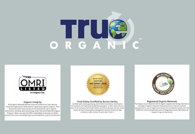 True Organic All Purpose Plant Food – Organic Fertilizer for Fruits, Vegetables, Flowers, and Herbs – 4.5lb Jug Covers 97 sq. ft.- Case of 6
