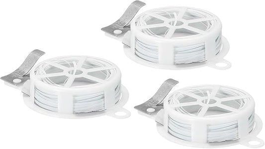 PATIKIL 65ft/20M Twist Ties, 3 Pack PE Garden Plant Ties with Cutter Reusable for Gardening Climbing Vines Office Home Cable Organizing, White