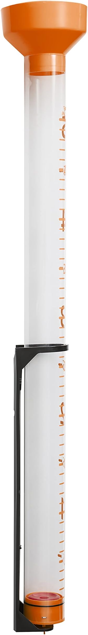 Taylor Jumbo Rain Gauge, Measure and Monitor Precipitation, Easy to Read for Backyard, Patio, Garden, and Lawn, 5-inch, Orange