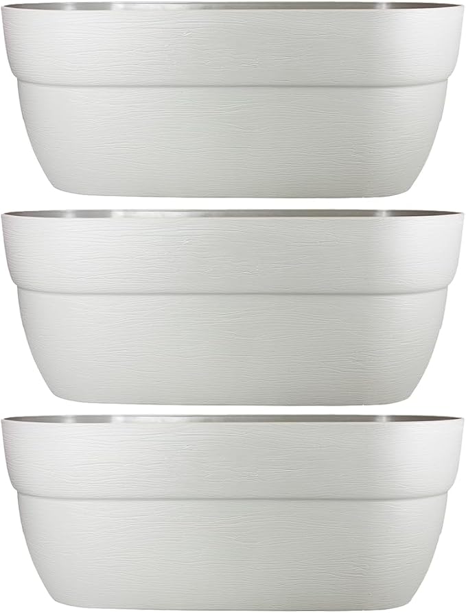 Emsco Group Rail Planter, White