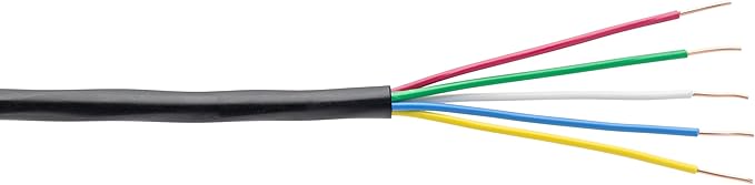 Orbit 57093 Underground Sprinkler Wire, 5-Strand Solid, 100 Ft, UF/UL Listed, Multi-Color, 18-Gauge
