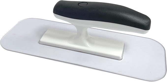 Hanroy Plastic Trowel with Black Comfortable Grip Handle, Includes 3.5" x 9.5'' Finishing Trowels, Lightweight Mounting, Round End, Suitable for Scrape,Plastering and Paint Walls(D1147-T)