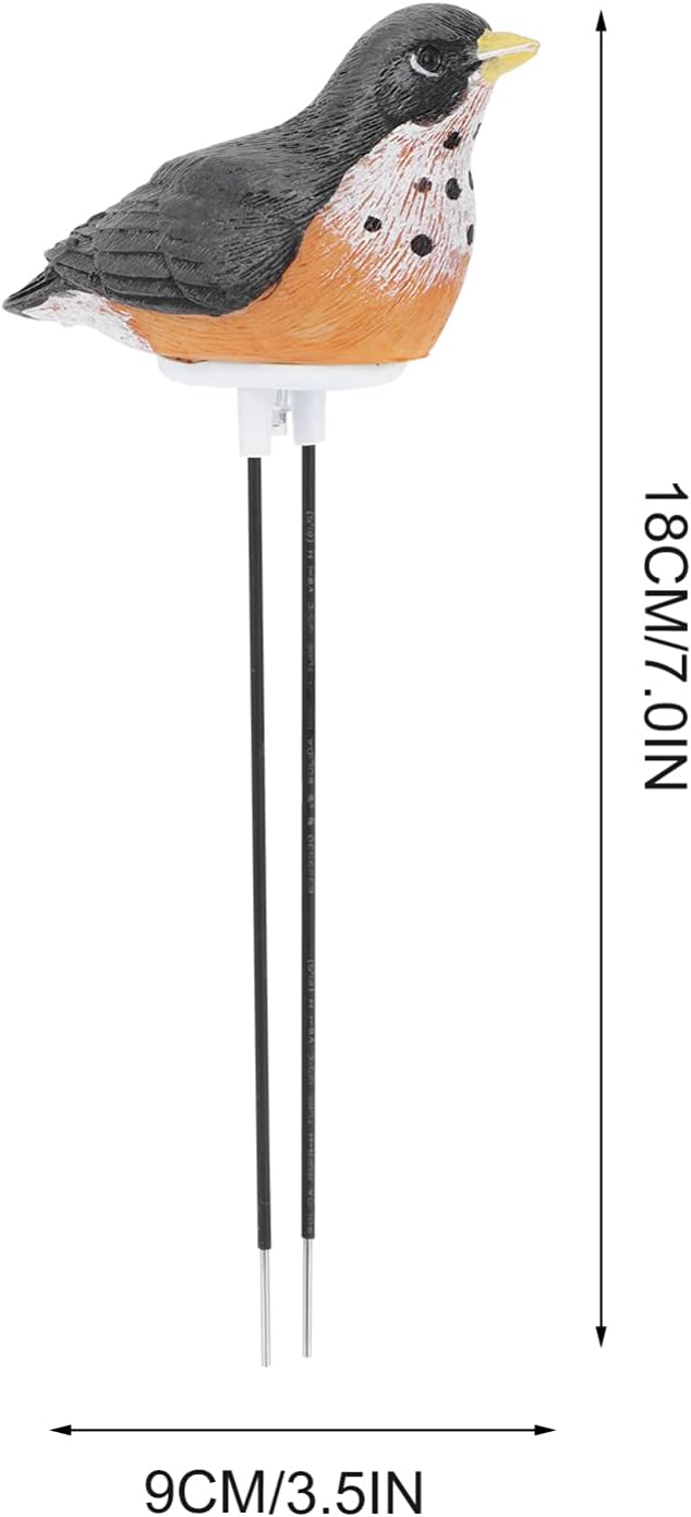 Yardwe Soil Moisture Meter, Bird Plant Water Tester with Chirping Alarm, Resin Soil Moisture Sensor for Indoor Potted Plants, Gardening Watering Indicator
