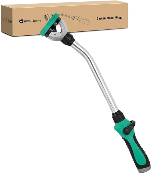 Yesker Watering Wand for Garden Hose, 19 Inch, 10 Spray Patterns, Garden Hose Nozzle with Thumb Flow Control, Ideal for Water Plant, Shrubs and Yard