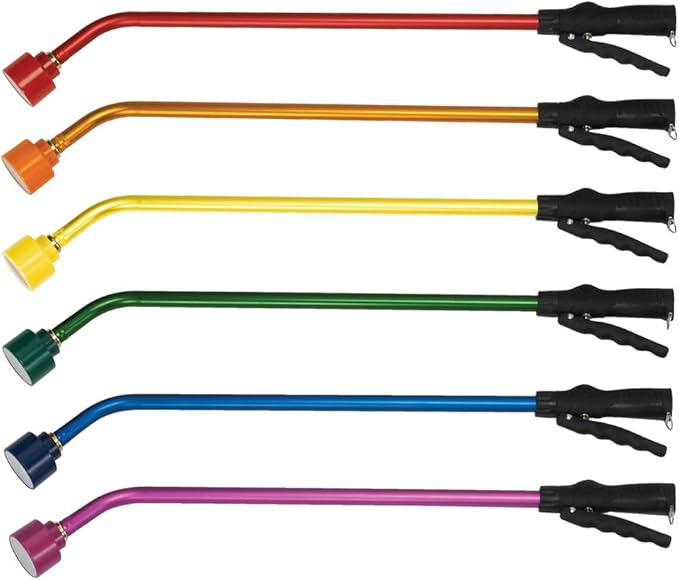 Dramm Touch-N-Flow Rain Wand – 30” Long, Blue – Full Watering Flow with Trigger-Style Shut-Off Valve & Lock – High-Flow, Gentle Spray for Gardens, Hanging Baskets & Flowerbeds