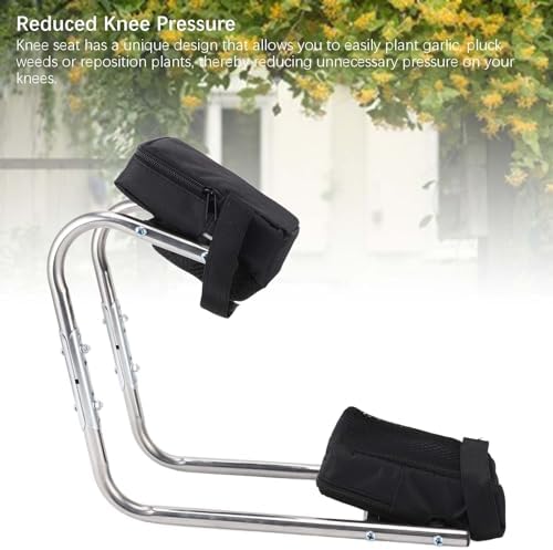 Heavy Duty Foldable Garden Kneeler Seat, Ergonomic Gardening Stool with Knee Support for Gardening, Farming, Seniors, Adults