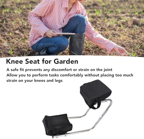 Heavy Duty Foldable Garden Kneeler Seat, Ergonomic Gardening Stool with Knee Support for Gardening, Farming, Seniors, Adults