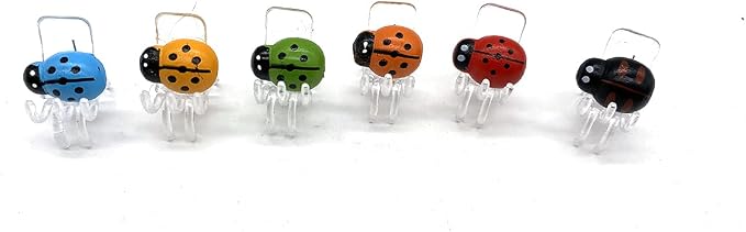 30 Pcs Colorful Ladybug Orchid Clips, Garden Plant Vine Support Clips Flower Clips