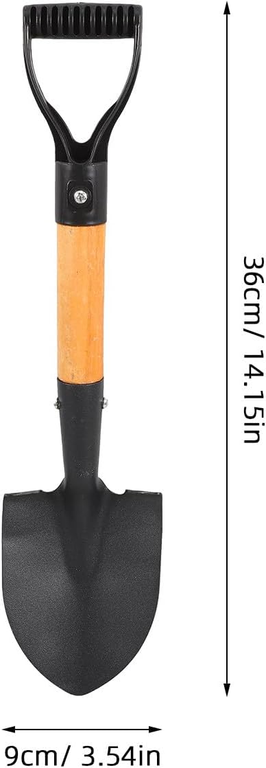 Vegetable Planting Tool and Soil Digging Shovel for Gardening, 36Cm Metal Hand Trowel with Short Handle, Multi-Functional Outdoor Soil Loosening and Transplanting Tool