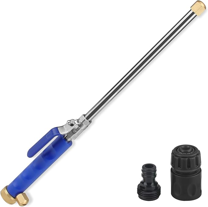 Garden Hose Spray Nozzle with Extension Wand, Watering Spray Gun with Quick Connect Fitting