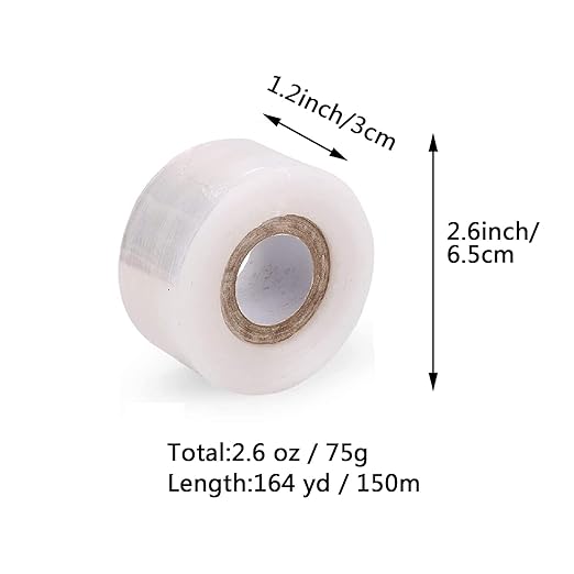 Grafting Tape Grafting Film for Plants, 2 Pack Stretchable Garden Grafting Tape Plants Repair Budding Tapes for Floral Fruit Tree and Poly Budding Tape
