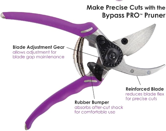 Dramm 18095 ColorPoint Bypass Pro Pruner, Sharp Pruners for Gardening, Heavy Duty Handheld Clippers - Blue
