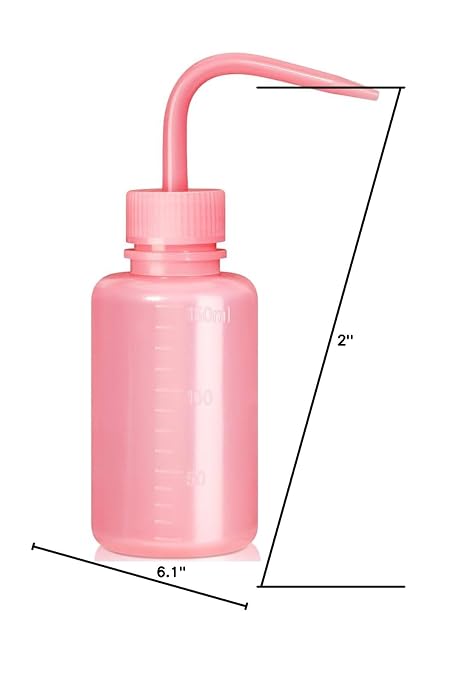 Valchoose 150ML Pink Wash bottles squeeze 5.1oz Mini Professional, Water Bottle for Lash Extensions, Easy to Carry Lash water bottle squeezer (1Pack) Ease of Use