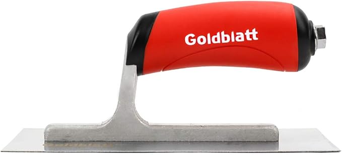 Goldblatt Masonry Finishing Trowel, 8-inch by 3-inch, with Soft Grip Handle