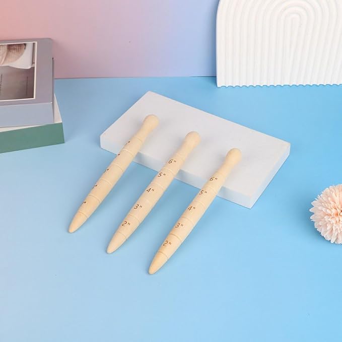 Wooden Seed Dibber with Measurement Handheld Save Time Ergonomic Handle Quick Efficient Seed Planter Tool Tapered Gauge Wood Dibber