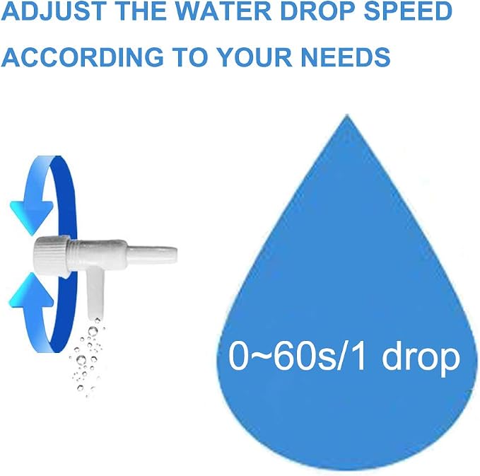 ARTEM 12 Packs Plant Waterer Self Watering Devices with Slow Release Adjustable Switch Vacation Automatic Irrigation Watering System for Indoor & Outdoor Home Office Plants