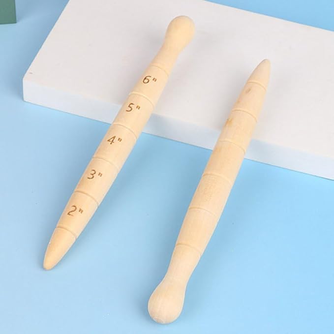 Wooden Seed Dibber with Measurement Handheld Save Time Ergonomic Handle Quick Efficient Seed Planter Tool Tapered Gauge Wood Dibber