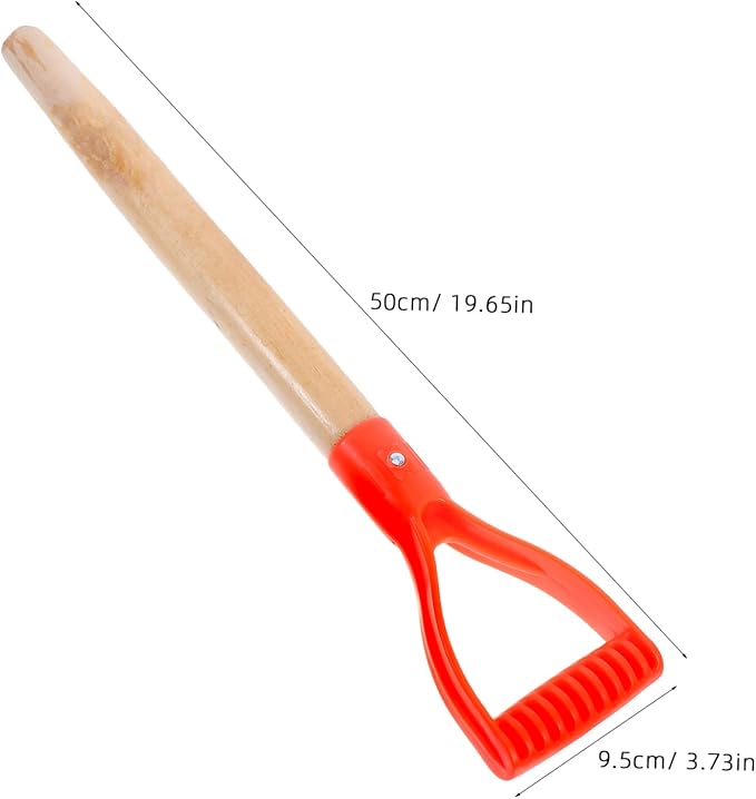 Mikikit Garden Fork Replacement Handle D Shaped Durable Wooden Shovel Grip with Nonslip Surface for Comfortable Digging and Secure Control in Heavy Soil