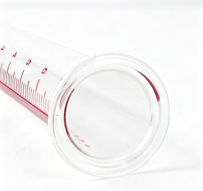 7'' Capacity Rain Gauge Replacement Tube Glass, 2 Pcs Replacement Rain Gauge Tube for Garden Yard Outdoor(Red)