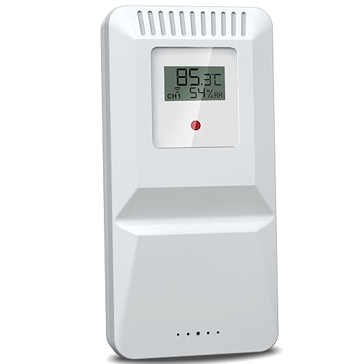 Digital Indoor Outdoor Wireless Remote Sensor, High Precision Temperature and Humidity Meters, Sutible for Weather Station with Rain Gauge : 5087-3, 5065-3A, and 5065-3S