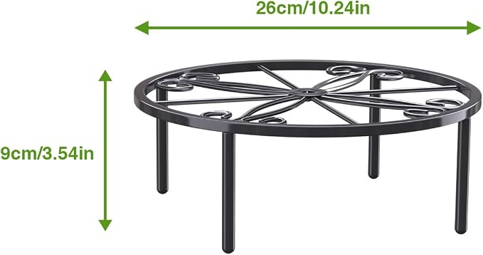 bussdis 10.24IN Short Plant Stand-Heavy Duty Flower Pot Stand, Potted Plant Holder, Anti-rust Metal Plant Pot Shelf for Room Indoor and Outdoor Courtyard, Gardens.
