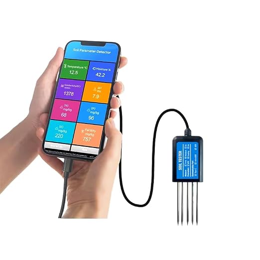 Temperature Moisture EC PH NPK Soil Tester Portable USB Type-C 8 in 1 Soil Sensor with Free Android App