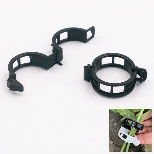 100 Pcs Garden Plant Support Clips, Tomato Clips, Plant Ties, Trellis Clips, Tomato Vine Vegetables Plants Trellis Clips to Grow Upright Makes Plants Healthier (Black)