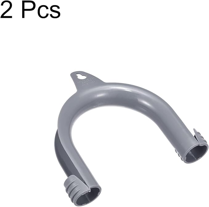2Pcs Gray Clothes Washer Drain Hose Holder - U-Shape Washing Machine Drain Hose Hook Adapter | Clothes Washer Dishwasher Washing Machine Guide Mounting Bracket Replacement