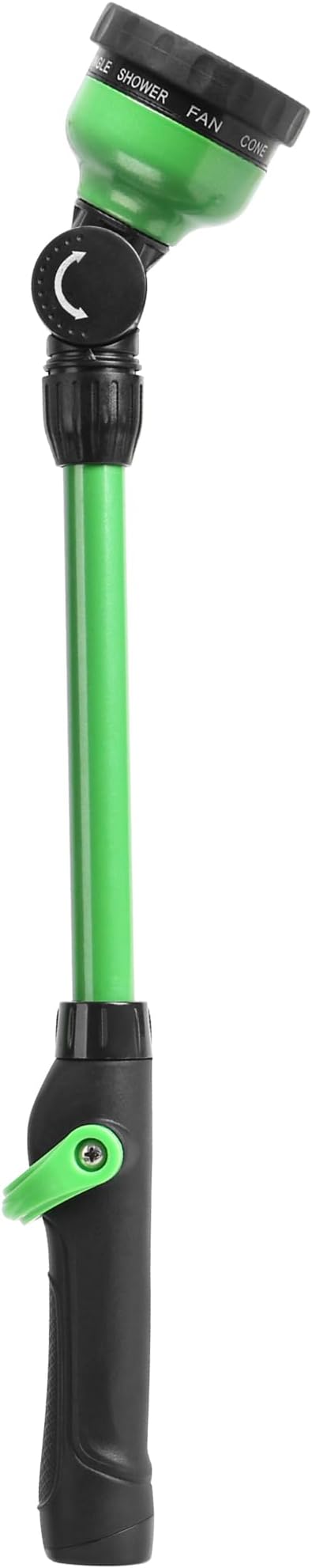STYDDI Lightweight Watering Wand, 9-Pattern 18" Garden Watering Wand with Pivoting Head and Thumb Control, 18-inch Garden Hose Watering Lance for Container Gardens and Raised Beds, Green