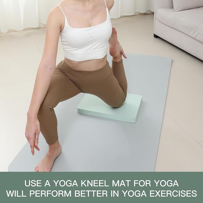Yoga kneeling mat, 1.5inch Thick,Knee Push-ups, Plank Support & Yoga Elbows/Knees Mat Provides Cushion for Kneeling & Elbows