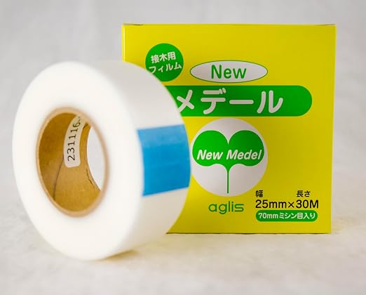 Japanese Aglis Stretchy Self Adhesive Perforated (70mm) Grafting Tape Buddy Tape - 25/30mm (25mm x 30M)