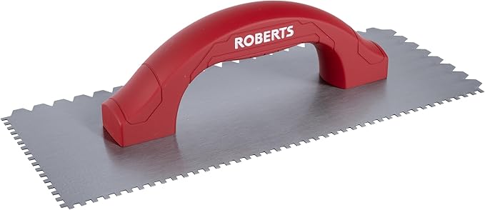 ROBERTS 4602 Dual-Notch Trowel for Installation of Engineered Wood and Solid Wood Flooring