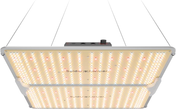 Spider Farmer SF2000Pro 200W LED Grow Light for Indoor Plants, Upgraded High Efficiency LEDs, Dimmable Full Spectrum High PPFD, Deep Penetration for Seed Starting/Vegetables/Bloom in 3x3 Grow Tent