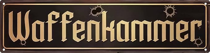 Vintage Tin Sign Retro Metal Waffenkammer Signs For Home Decor Stylish Wall Art Plaques Gift For Home Bathroom Kitchen And Gothic Wall Decor In Every Room 4x16 In