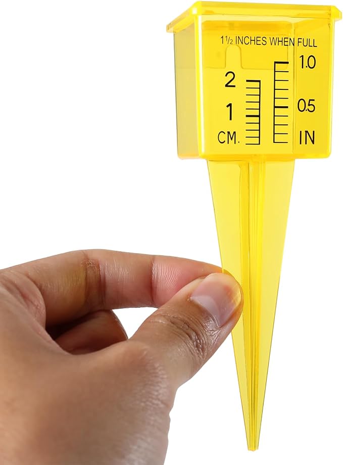 MUMTOP 10 Pack Rain Gauge, 1.5" Sprinkler Gauge with Wide Mouth, Outdoor Water Measuring Gauge for Lawn, Garden, Yard