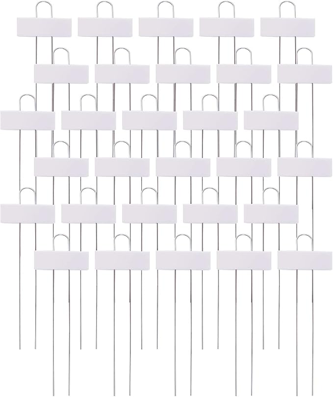 Foraineam 30 Pack Metal Plant Labels Plant Tags Weatherproof Planting Seedling Stake Signs Nursery Tags Large Iron Garden Markers