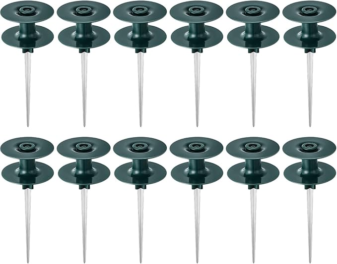 Chumia 10 Inch Garden Hose Guide Spike, Zinc Coated Rustproof Heavy Duty Metal Stake, Sturdy Top, Keeps Garden Hose Out of Flower Beds, Hose Guard for Yard Plant Protection
