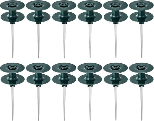 Chumia 10 Inch Garden Hose Guide Spike, Zinc Coated Rustproof Heavy Duty Metal Stake, Sturdy Top, Keeps Garden Hose Out of Flower Beds, Hose Guard for Yard Plant Protection