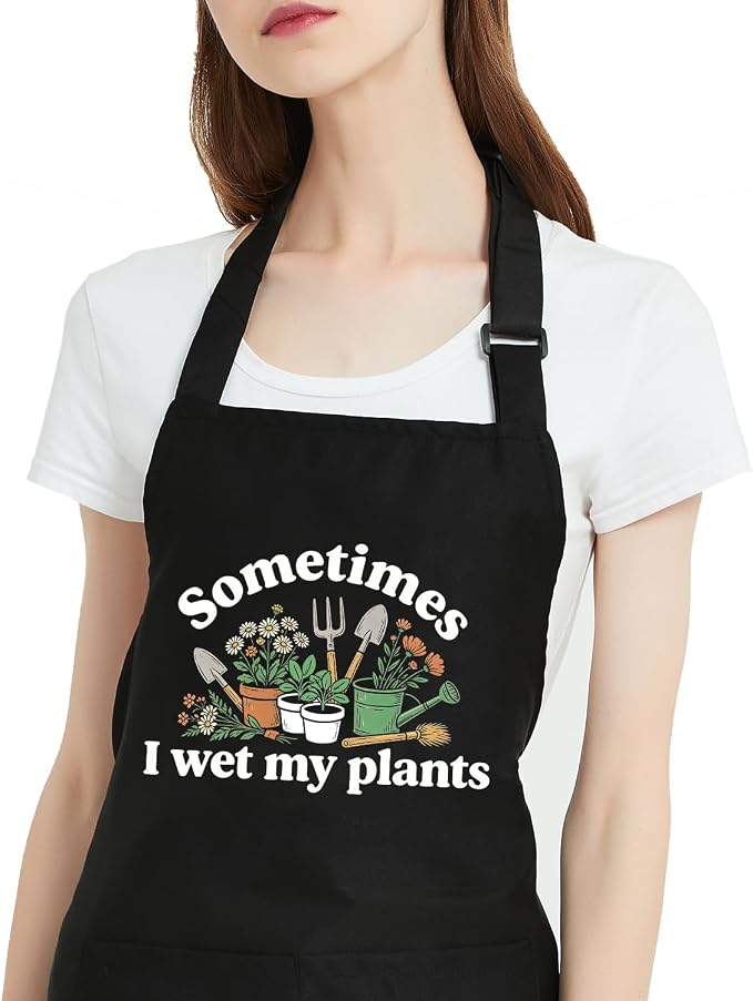Funny Gardening Apron for Women with Pockets, Garden Gifts for Gardener Plant Lover Mom Grandma Birthday