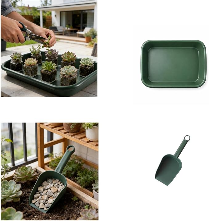 Garden Tidy Tray, Multifunctional One Piece Potting Tray for Seeding, Mixing, Growing and Pot Storage, Succulent and Cactus Soil Potting Mix Tray Potting Soil Plant Tray