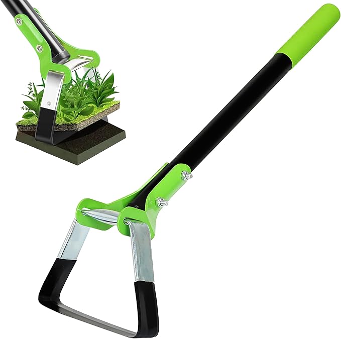Garden Guru Action Stirrup Hoe Garden Tool, 17.5-Inch Long with Ergonomic Handle, Heavy Duty Rust-Resistant Steel Loop Hoe for Weeding, Planting, Furrowing & Soil Cultivation (2 Pack)